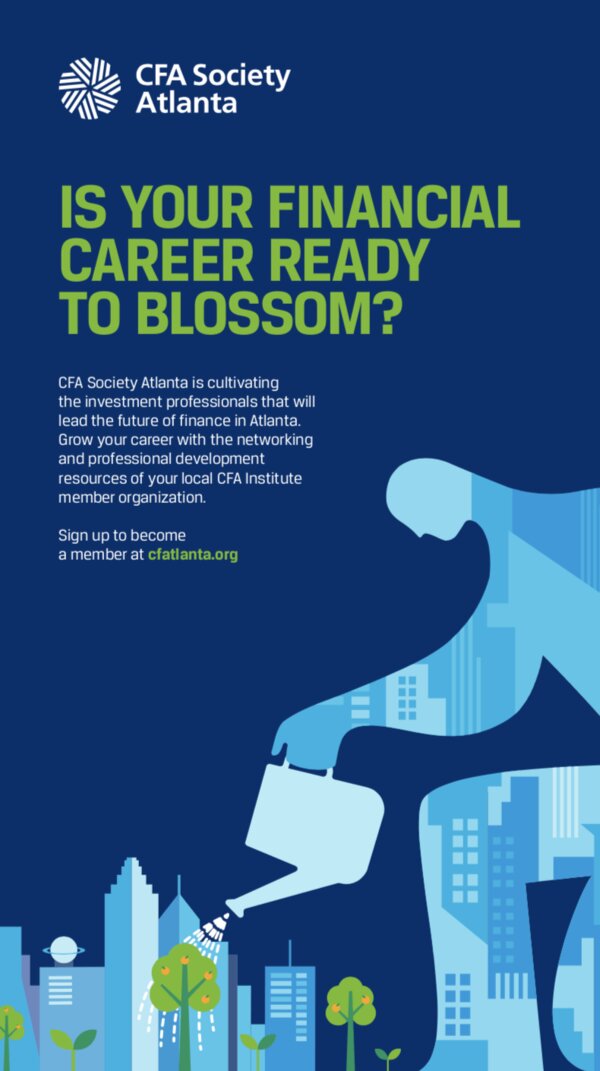 CFA Society Atlanta young professional recruitment poster