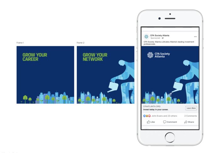 CFA Society Atlanta Facebook advertising campaign for young professionals