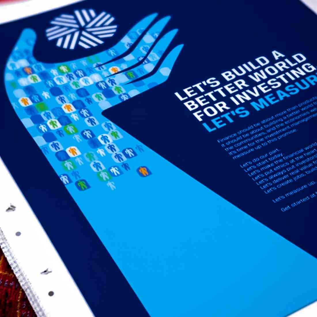 CFA Institute 'Let's Build a Better World for Investing' campaign print piece