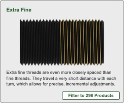 Extra-fine thread spacing diagram